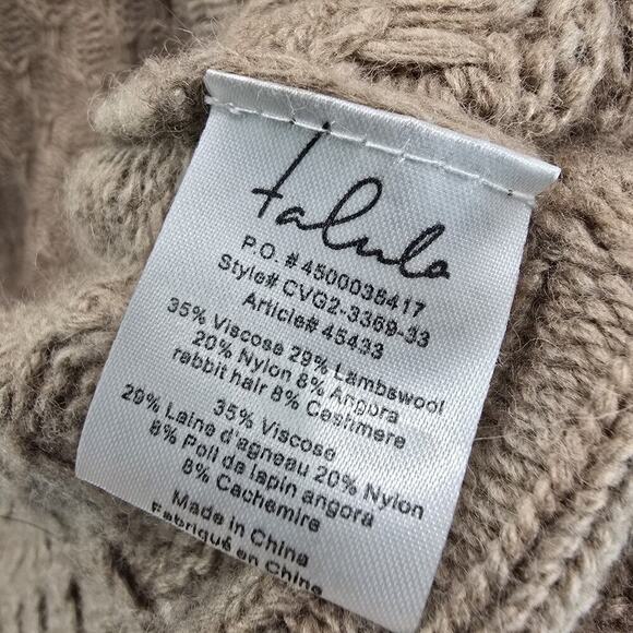 Anthropologie Sweater Womens XXS Brown Cardigan Wool Open Talula Basketweave - Picture 9 of 11